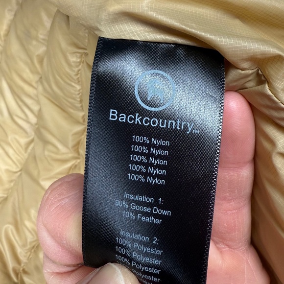 Backcountry Teo Goose Down Jacket Women's Coat Color Pika/Gold Medium - Picture 9 of 12